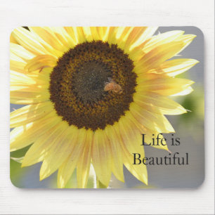 Sunflower Bee (photo by me) Mouse Mat