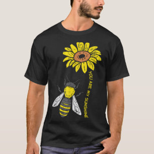 Sunflower Bee You Are Sunshine Vintage Nature Envi T-Shirt