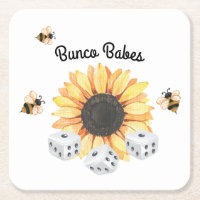 Sunflower Bees Floral Dice Bunco