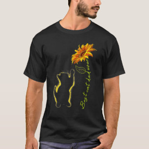 Sunflower Best Cat Dad Ever Cute Cat Father Day 6 T-Shirt