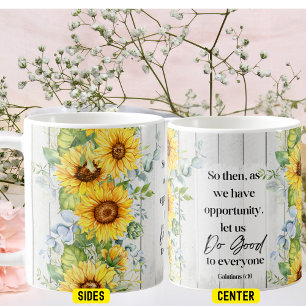 Sunflower Bible Verse Coffee Mug
