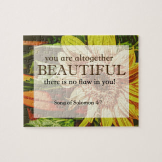 Sunflower & Bible Verse Design Jigsaw Puzzle