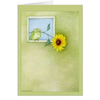 Sunflower Bird Card
