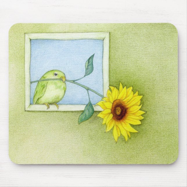 Sunflower Bird Mousepad (Front)