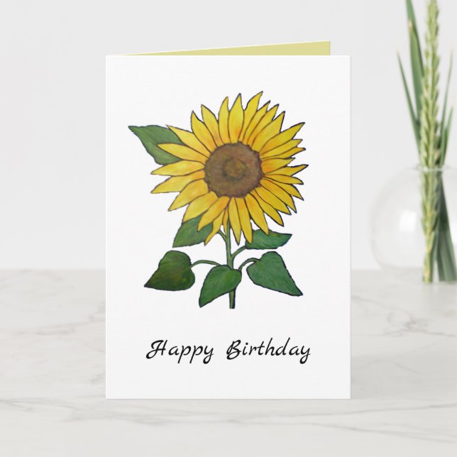 Sunflower Birthday Card (Front)