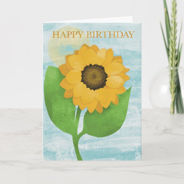 Sunflower Birthday Card (Front)