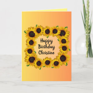 Sunflower Birthday Card