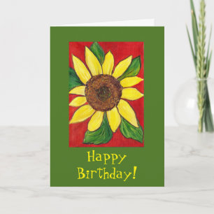 Sunflower Birthday Card