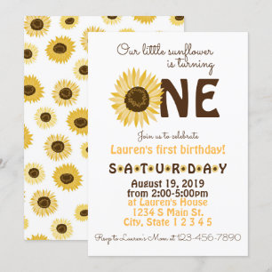 Sunflower Birthday Invitation