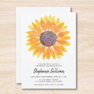 Sunflower Birthday Invitation