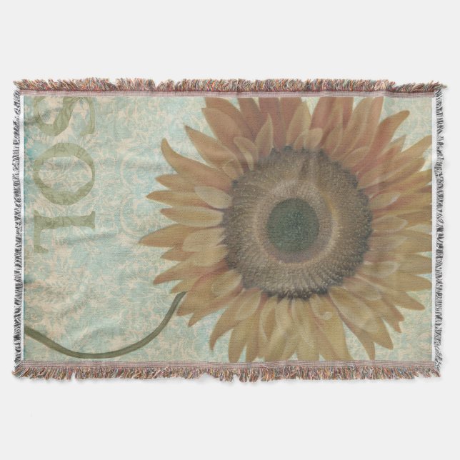 Sunflower Blanket/Throw Throw Blanket (Front)