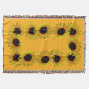 Sunflower Blanket Yellow Sunflower Throw Blanket