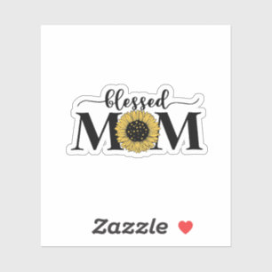 Sunflower & Blessed Mum Sticker