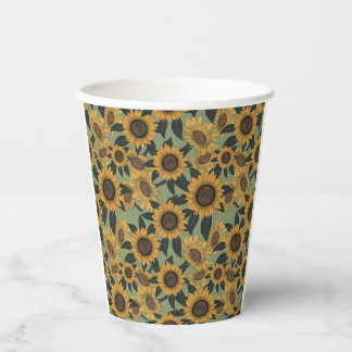 Sunflower Bloom Baby Shower Cups