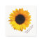 Sunflower Bloom Custom Wedding Napkins
