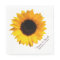 Sunflower Bloom Custom Wedding Napkins