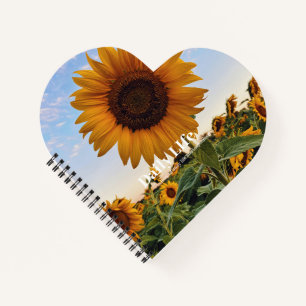 Sunflower Bloom Inspiration - Custom Notebook