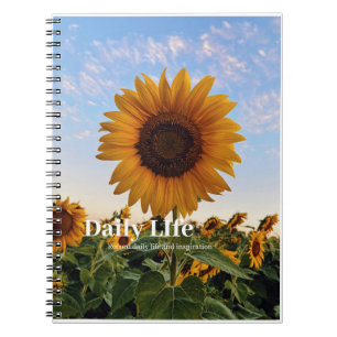 Sunflower Bloom Inspiration - Custom Notebook