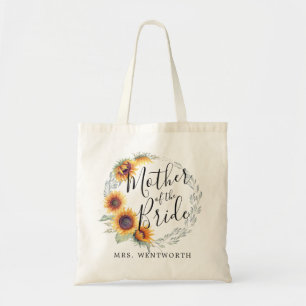 Sunflower Bloom Mother of the Bride Tote Bag