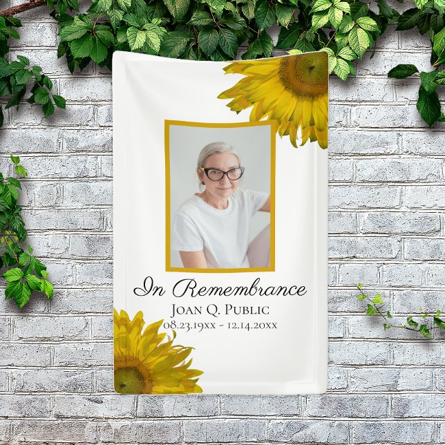Sunflower Blossoms Celebration of Life Funeral  Banner (Creator Uploaded)