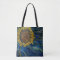Sunflower Blown Blue Painting Art Tote Bag