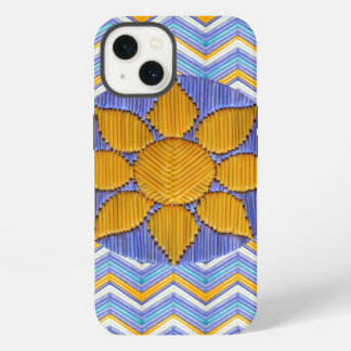 Sunflower Blue Chevron iPhone 13 Case