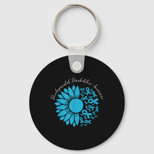 Sunflower Blue Ribbon Developmental Disabilities A Key Ring