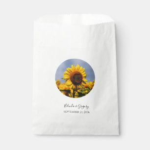 Sunflower Blue Sky Rustic Wedding  Favour Bags