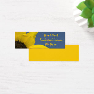 Sunflower Blue Sky Wedding Thank You Favour Tags