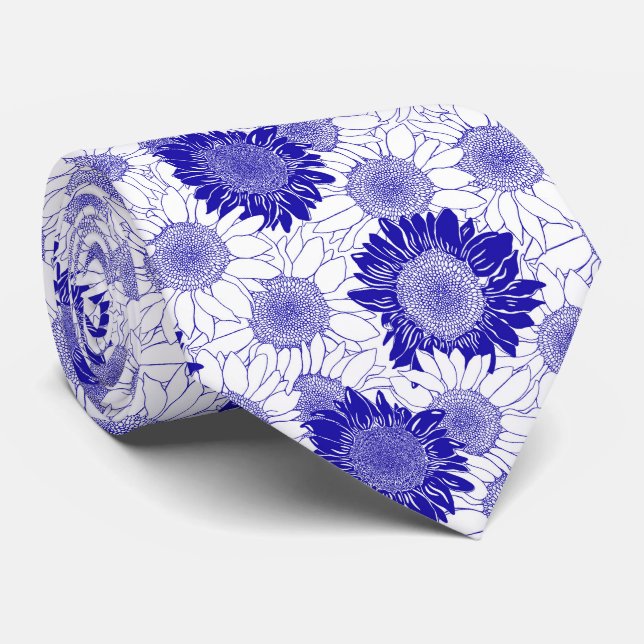 Sunflower Blue  Tie (Rolled)