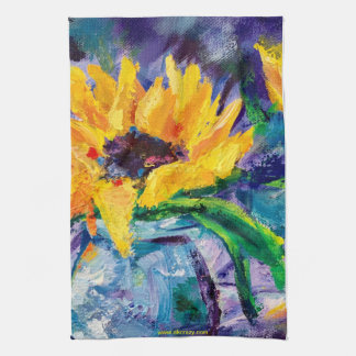 Sunflower Blues Alaskan Tea Towel