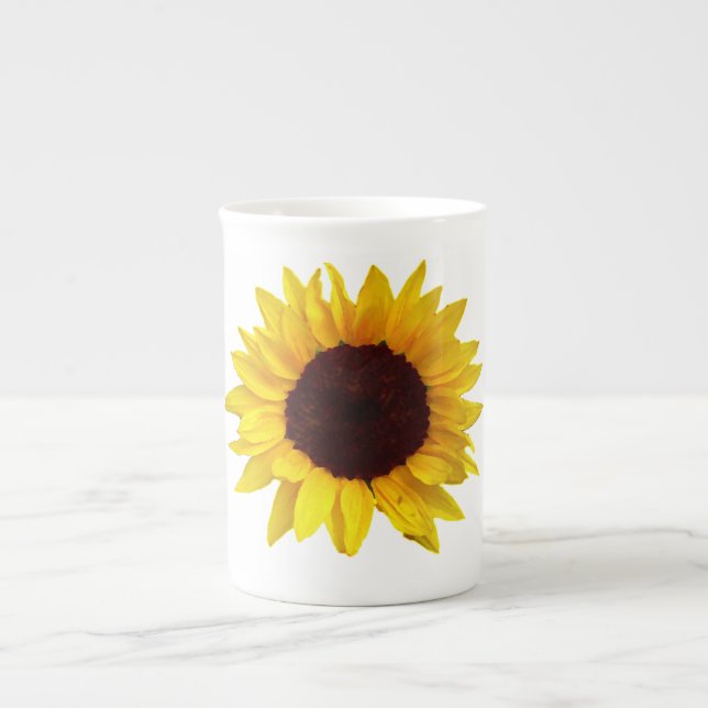 Sunflower Bone China Mug (Front)