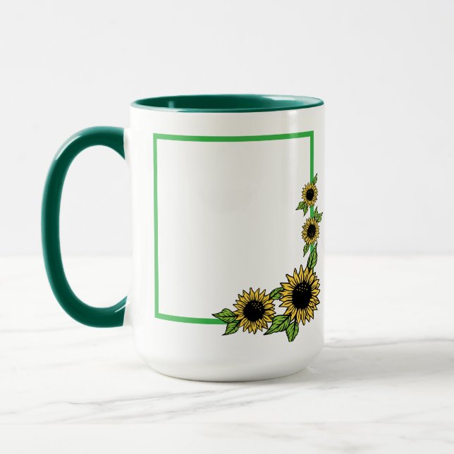 Sunflower Border Frame Mug (Left)