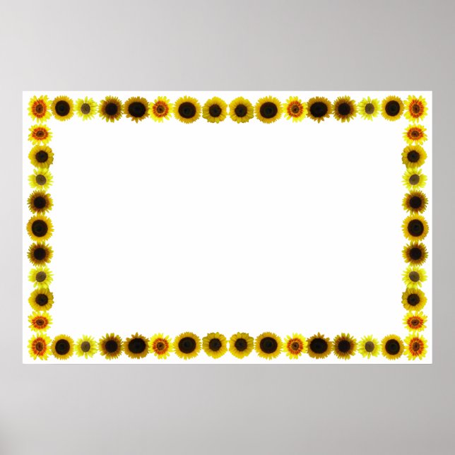 Sunflower Border/Frame without Background Poster (Front)