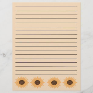 Sunflower Border Recipe Binder Pages