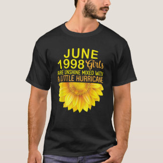 Sunflower Born In June 1998 Girls Sunshine Mixed A T-Shirt