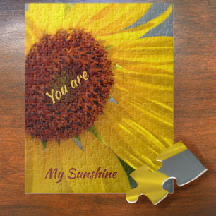 Sunflower Botanical Customisable Jigsaw Puzzle