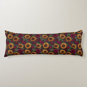 Sunflower Botanical Floor Decoration Retro Couch Body Cushion