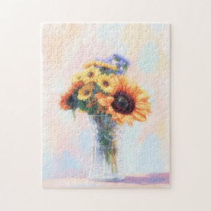 Sunflower Bouquet Flower Art Puzzle
