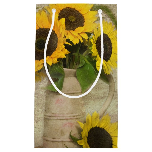 Sunflower Bouquet Small Gift Bag (Front)