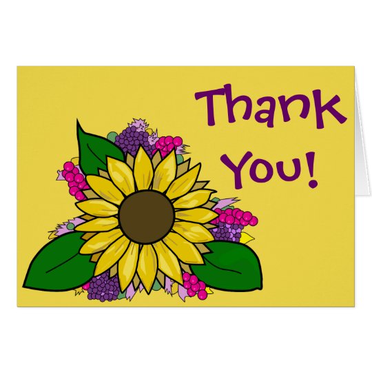 Sunflower Bouquet - Thank You Card