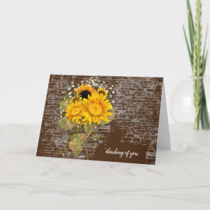 sunflower bouquet thinking of you card
