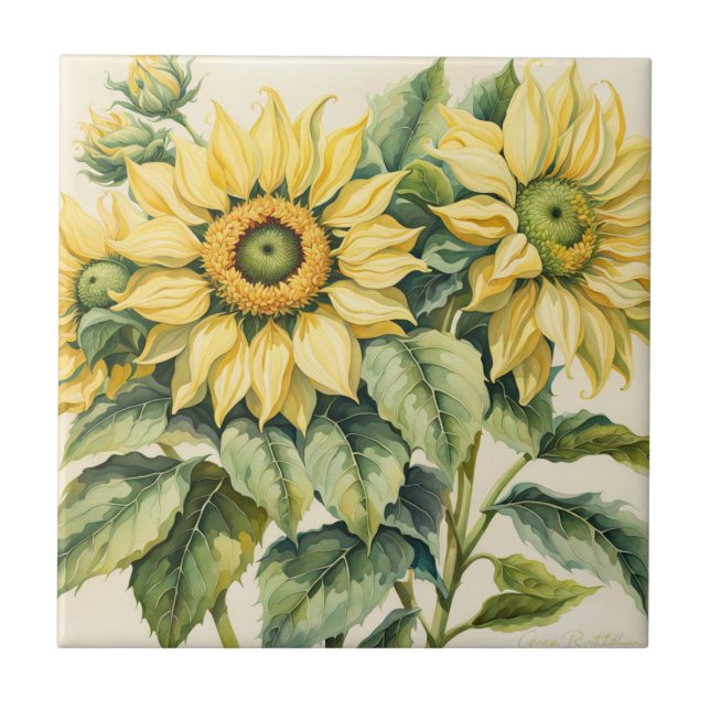 Sunflower Bouquet Tile (Front)