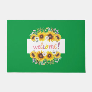 Sunflower Bouquet Welcome Doormat