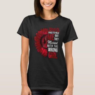 Sunflower Brain Aneurysm You Messed With The Wrong T-Shirt