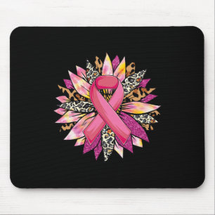 Sunflower Breast Cancer Awareness Leopard Sunflowe Mouse Mat