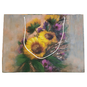 Sunflower Breeze by Jason Street Large Gift Bag