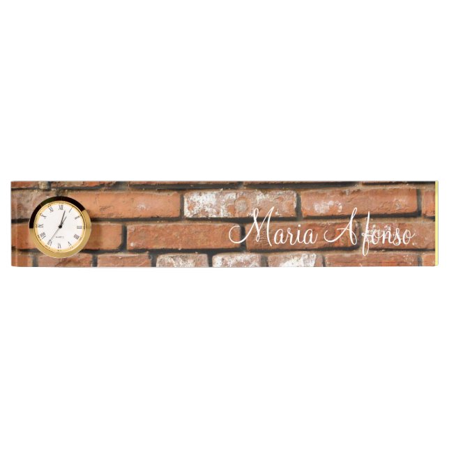 Sunflower Brick Construction Desk Nameplate (Front)