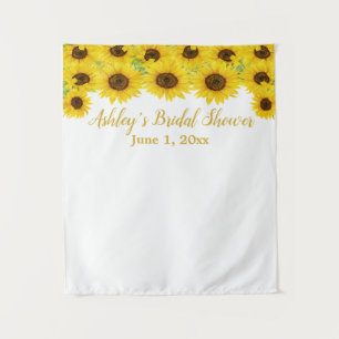 Sunflower Bridal Shower Backdrop Photo Booth Prop Tapestry