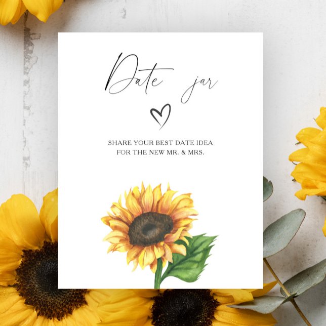 Sunflower bridal shower Date night ideas game Poster (Creator Uploaded)